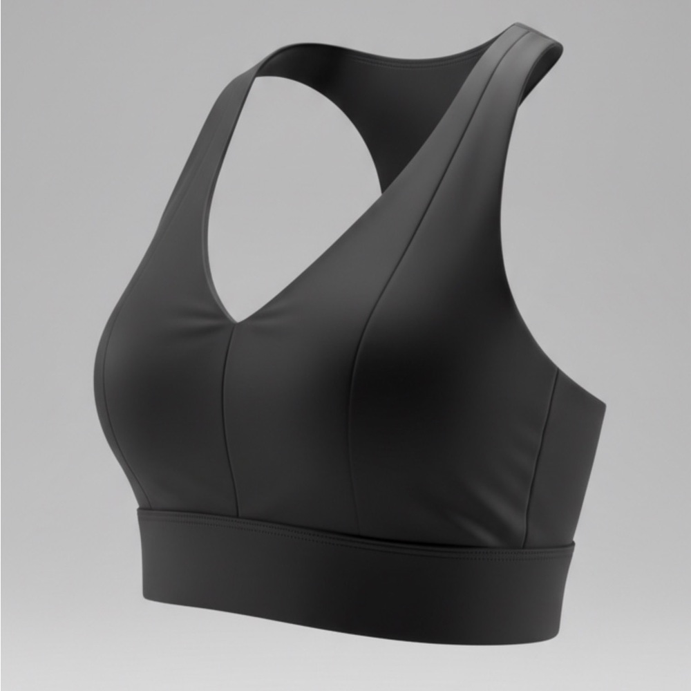 Fabletics Brand - Black V-Neck Crop Top - Women's size L
